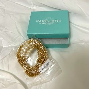 Park Lane gold and Pearl bead bracelet set. Never worn